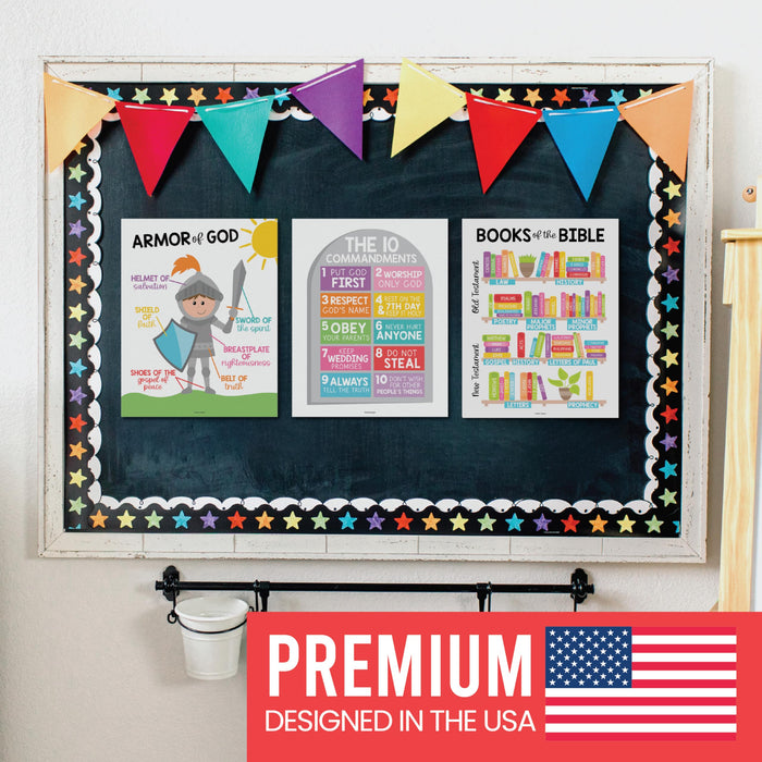 Bible Learning Kit, Colorful 9 Poster Pack