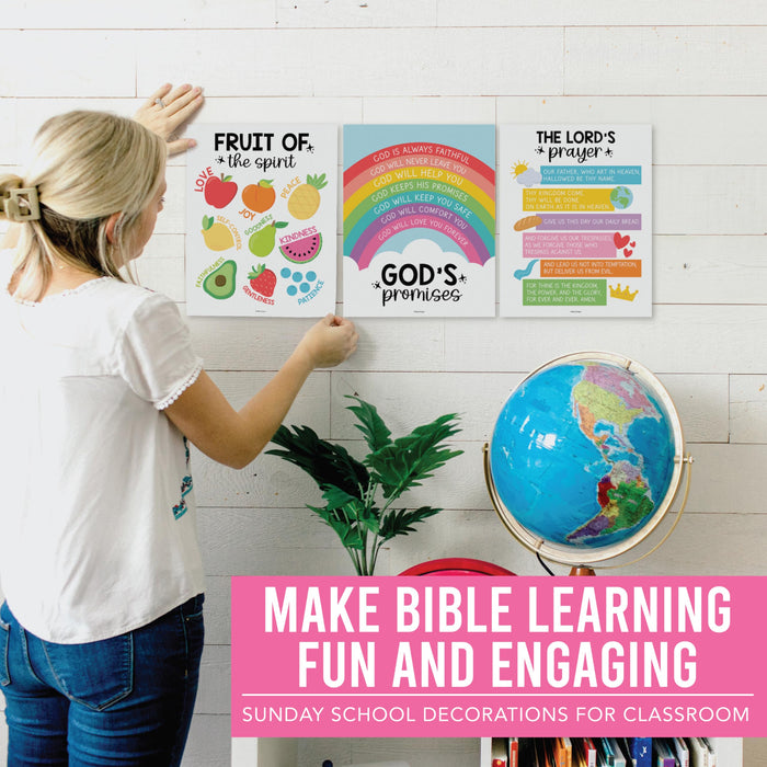 Bible Learning Kit, Colorful 9 Poster Pack