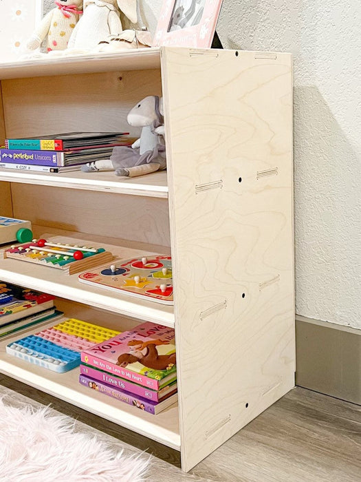 Copy of Custom 5 Set Bundle VIOLET - Montessori 36" Toyshelf with 3 Shelves - Toddler Toy Shelf - Montessori Wooden Furniture - Nursery Gift - Wooden Toyshelf - Toy Storage