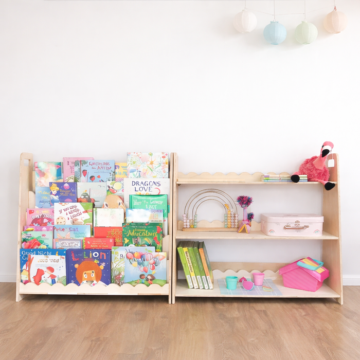 RAY+ROY- Scalloped Toy Shelf + Bookshelf