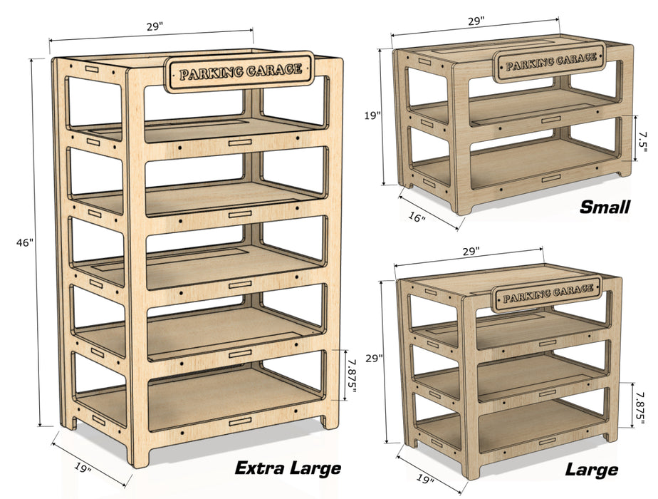 CADEN- Toy Car Ramp + Storage