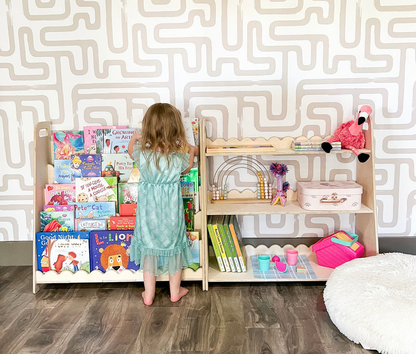 RAY+ROY- Scalloped Toy Shelf + Bookshelf