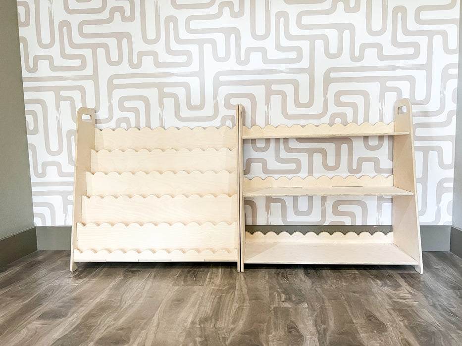 RAY+ROY- Scalloped Toy Shelf + Bookshelf