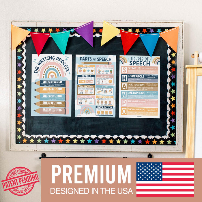 Parts of Speech Kit: Boho 4 Poster Pack