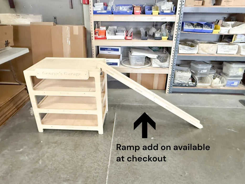 CADEN- Toy Car Ramp + Storage