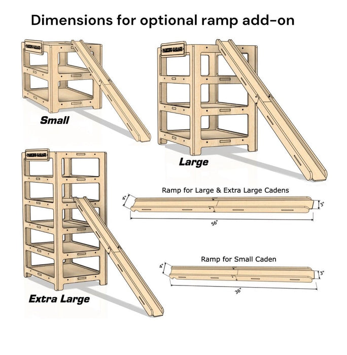 CADEN- Toy Car Ramp + Storage