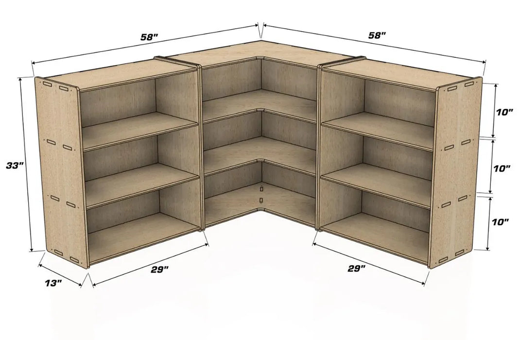 JARED BUNDLE- Corner Shelf Unit
