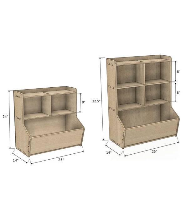 SHELBY- Toy Shelf + Storage Bin