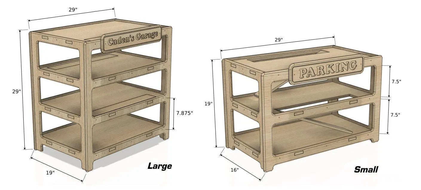 CADEN- Toy Car Ramp + Storage