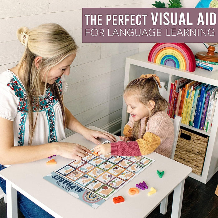 ASL Sign Language Kit: Boho 8 Poster Set