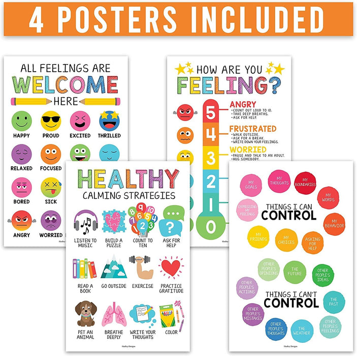 Emotional Intelligence Growth Kit: Colorful 4 Poster Pack