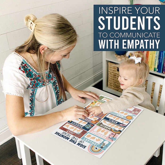 ASL Sign Language Kit: Boho 8 Poster Set