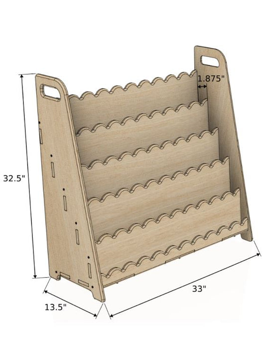 RAY+ROY- Scalloped Toy Shelf + Bookshelf