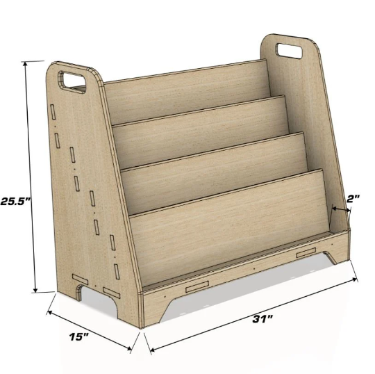 LUNA + TOMI- Bookshelf Toy Shelf- Set of 2