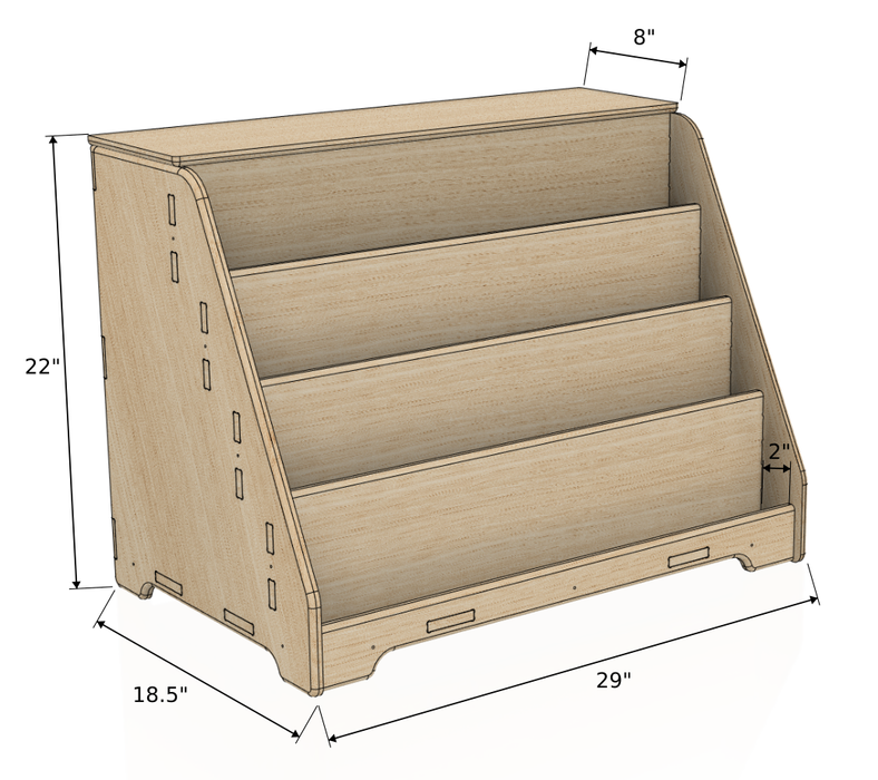 TOMIBOY- Bookshelf with Hidden Storage