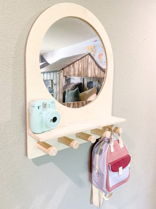 BLAIRE - Montessori Entry Mirror - Toddler Self Care Station - Toddler Mirror
