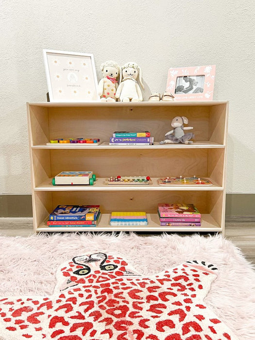 VIOLET - Montessori 36" Toyshelf with 3 Shelves - Toddler Toy Shelf - Montessori Wooden Furniture - Nursery Gift - Wooden Toyshelf - Toy Storage