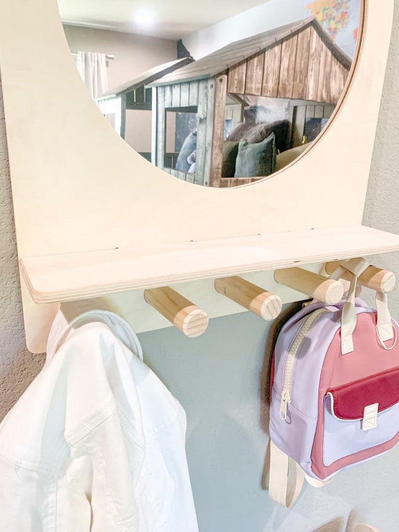 BLAIRE Montessori Entry Mirror Toddler Self Care Station Toddler