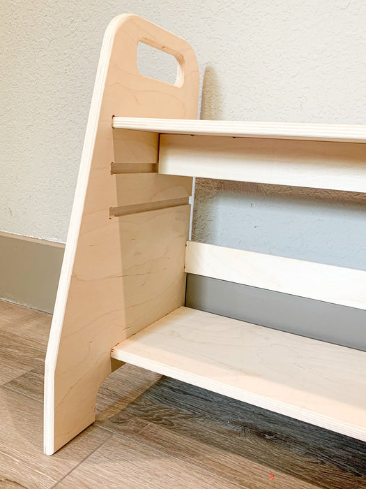 MAX - Adjustable Toddler Bench - Montessori Wooden Furniture - Playroom Bench - Toddler Furniture - Kids Shoe Bench