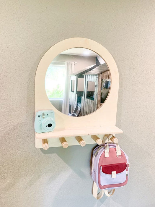 BLAIRE - Montessori Entry Mirror - Toddler Self Care Station - Toddler Mirror
