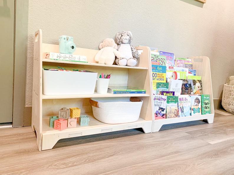 LUNA - Montessori Large Toyshelf - Toddler Toy Shelf - Toy Storage
