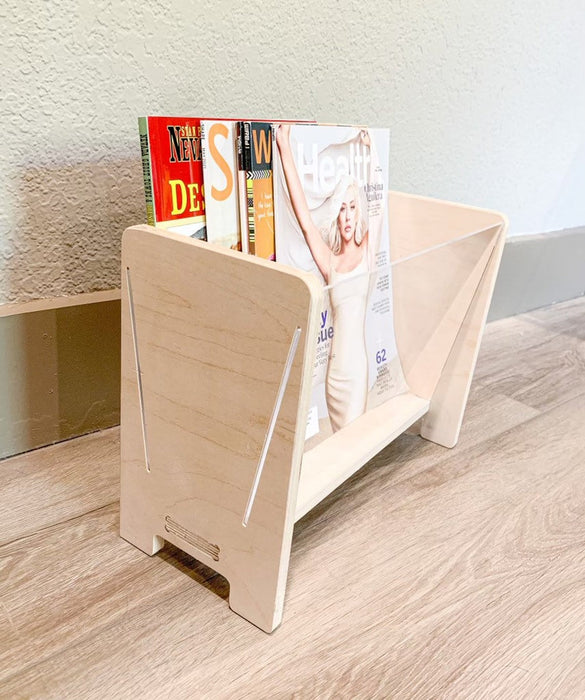 Magazine Holder Wooden Storage Rack - Newspaper Holder for Living Room - Mail Storage - Book Holder Stand