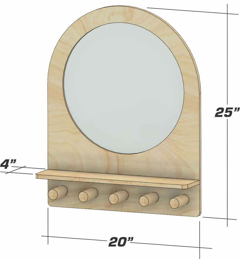 BLAIRE Montessori Entry Mirror Toddler Self Care Station Toddler