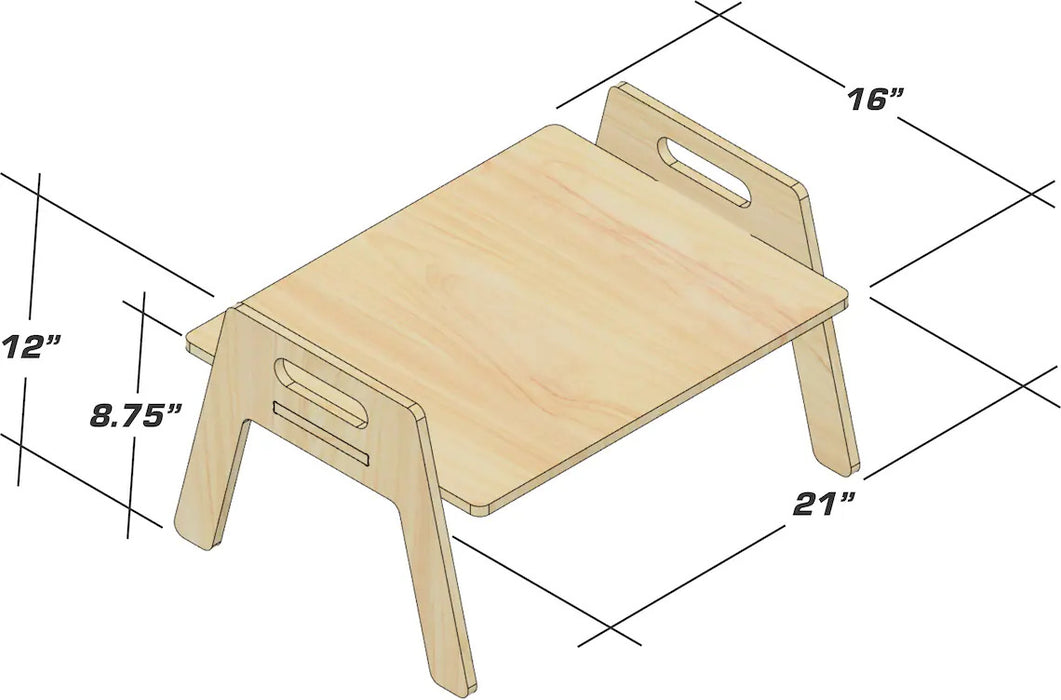 LOGAN - Montessori Play Tray - Montessori Furniture - Wooden Tray - Sensory Tray - Kids Play Tray - Nursery Gift - Wood Laptop Stand