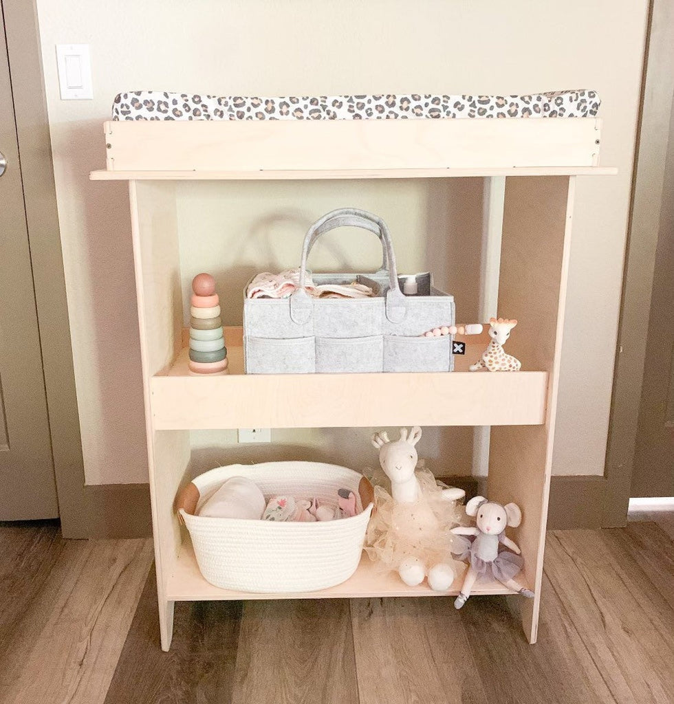 Acrylic + Wood Baby Changing Caddy – Diaper Organizer – Baby Changing –  Bush Acres