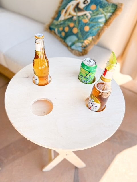 BROSKI - Picnic Side Table - Foldable Picnic Table - Outdoor Beer Table