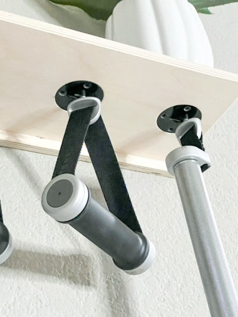 DEZIRAE - 18" Smart Gym Organizer - 4 Flush T Lock Clips - Includes Shelf - Compatible w Tonal TLock Accessories