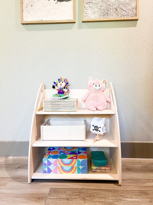 FINA - Med Montessori Toy Shelf - Toddler Toyshelf - Montessori Wooden Furniture - Nursery Gift