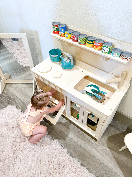 GIA - Montessori Furniture Kitchen - Toddler Play Kitchen - Montessori Activity Center
