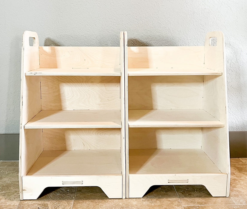 IVONNE - Set of 2 Montessori End or Middle Toy Shelves - Toddler Toy Shelf’s