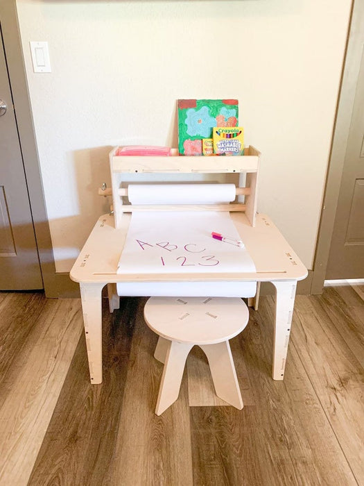 SOPHIE - Montessori Craft Table - Kids Arts & Crafts - Toddler Craft Table with Stool