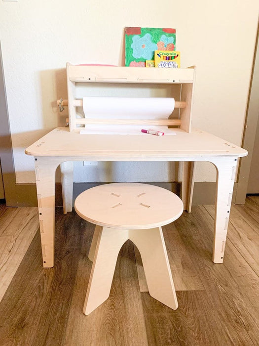 SOPHIE - Montessori Craft Table - Kids Arts & Crafts - Toddler Craft Table with Stool