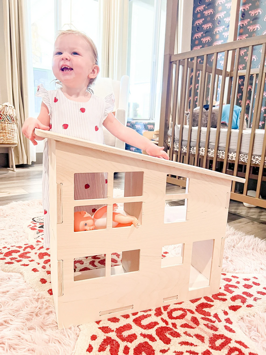 OLIVIA - Toddler Doll House - Handmade Wooden Dollhouse