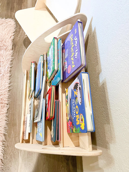 SARAFINA - Med Montessori Bookshelf - Toddler Bookcase - Montessori Wooden Furniture