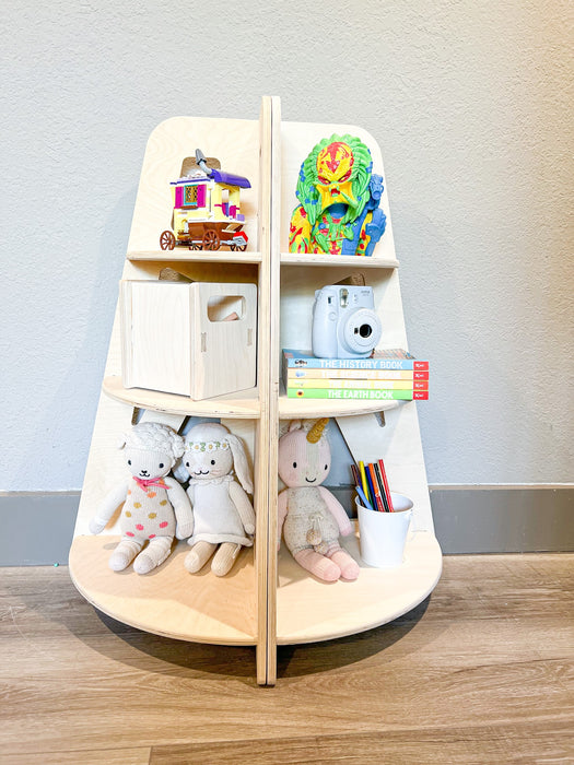 SERENA - Montessori Corner Toy Shelfs - Set of 2 - Toddler Toy Shelf’s - Montessori Wooden Furniture