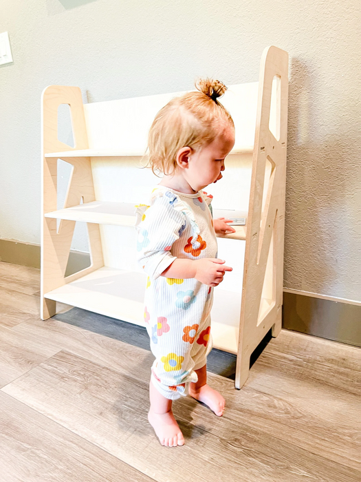 SIENNA - Large Montessori Toy Shelf - Toddler Toyshelf - Montessori Wooden Furniture