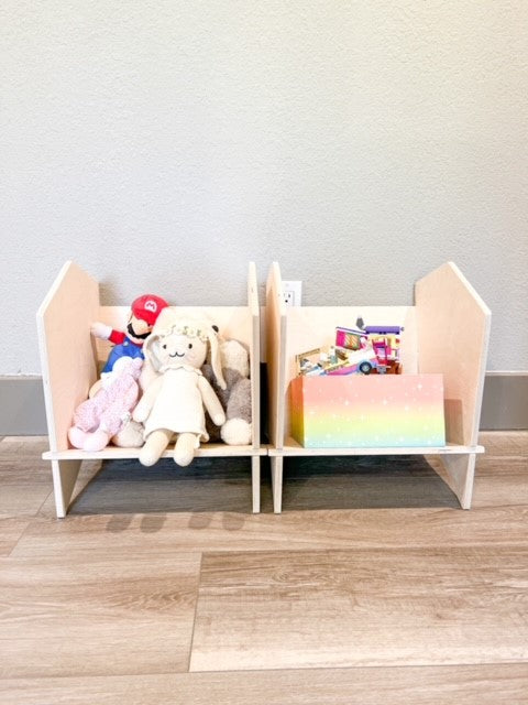 Stackable Storage Cubes (set of 2 cubes) - Montessori Toy Storage - Minimalist Furniture - Modular Modern - Cubby Storage - Dorm Decor