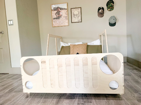 FULL SIZE TRISTAN - Kids Wooden Truck Bed - Montessori Floor Bed