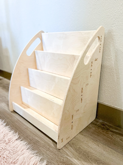 SARAFINA + FINA bundle - Med Montessori Toy Shelf Bookshelf combo - Montessori Wooden Furniture – Nursery Gift – Wooden Toy Shelf