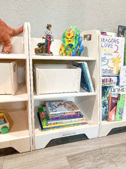 IVONNE - SINGLE unit (1) - Montessori toyshelf - toddler toy shelf - toddler toy storage - toy storage