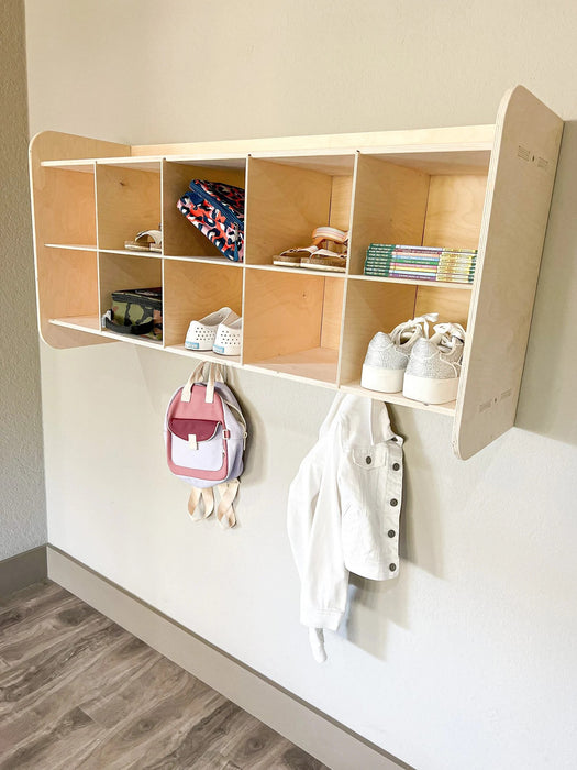 CARLY - 28" and 46"- Wall Mounted Cubes – Storage Cubby- Daycare Furniture - Entryway Organizer