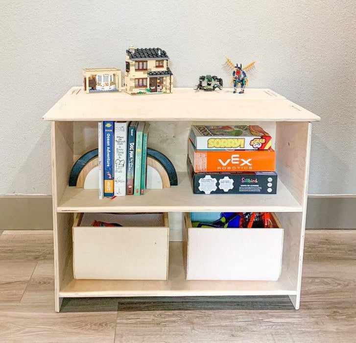 BEAU - Montessori 31" Toyshelf with Hidden Storage - Toddler Toy Shelf - Montessori Wooden Furniture - Nursery Gift - Wooden Toyshelf - Toy Storage