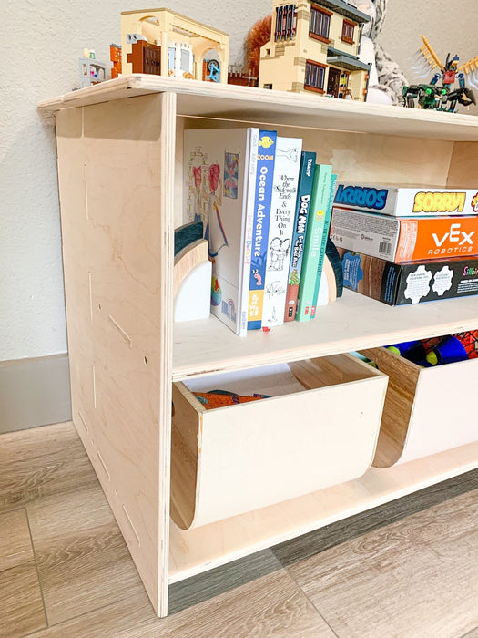 BEAU - Montessori 31" Toyshelf with Hidden Storage - Toddler Toy Shelf - Montessori Wooden Furniture - Nursery Gift - Wooden Toyshelf - Toy Storage