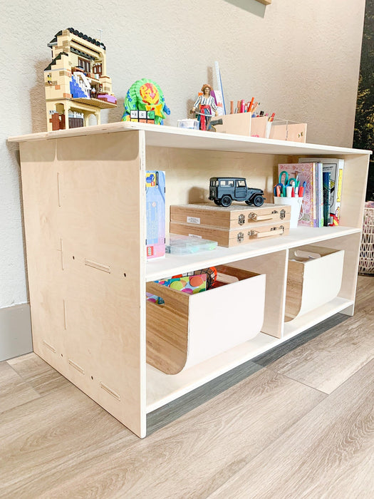 STELLA - Montessori 41" Toyshelf with Hidden Storage - Toddler Toy Shelf