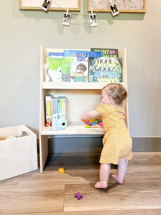 LEO - Montessori Book Display with Storage Toy Box - Toddler Bookcase