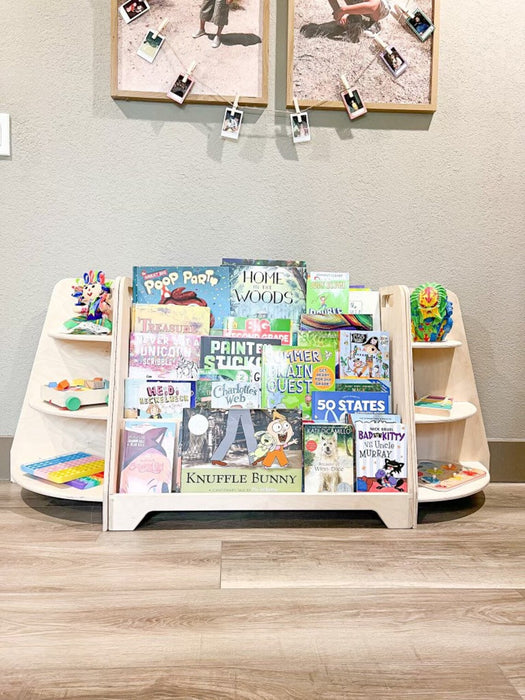 SHEA - Montessori Corner Toy Shelfs - Set of 2 - Toddler Toy Shelf’s - Montessori Wooden Furniture - Wooden ToyShelf